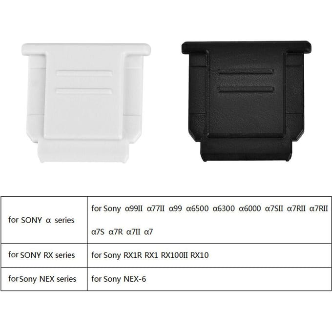 2 Pcs Cameras Hot Shoe Anti dust Protective Cover Hotshoe Protector for Sony Camera white