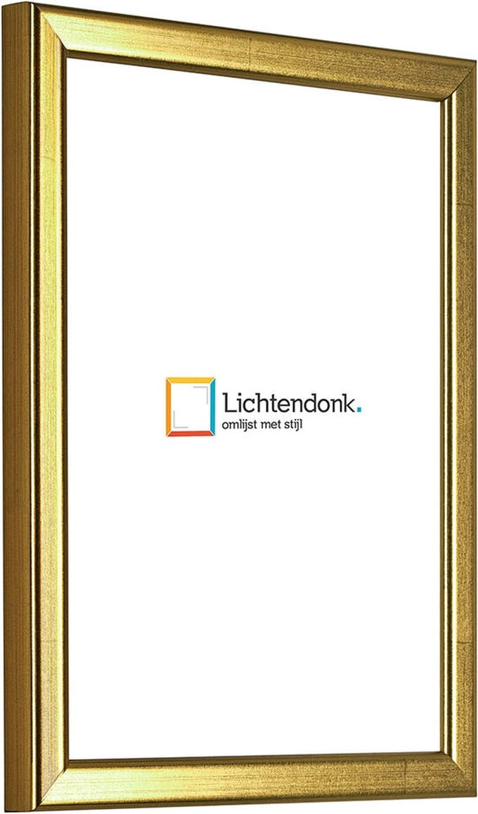 Fotolijst - Goud afgerond profiel - Fotomaat 40x55 - Ontspiegeld glas - Art.nr. 10263640551