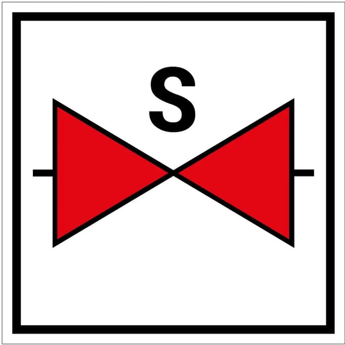 Sprinklerafsluiter bord | gecoat dibond materiaal | 30 x 30 cm