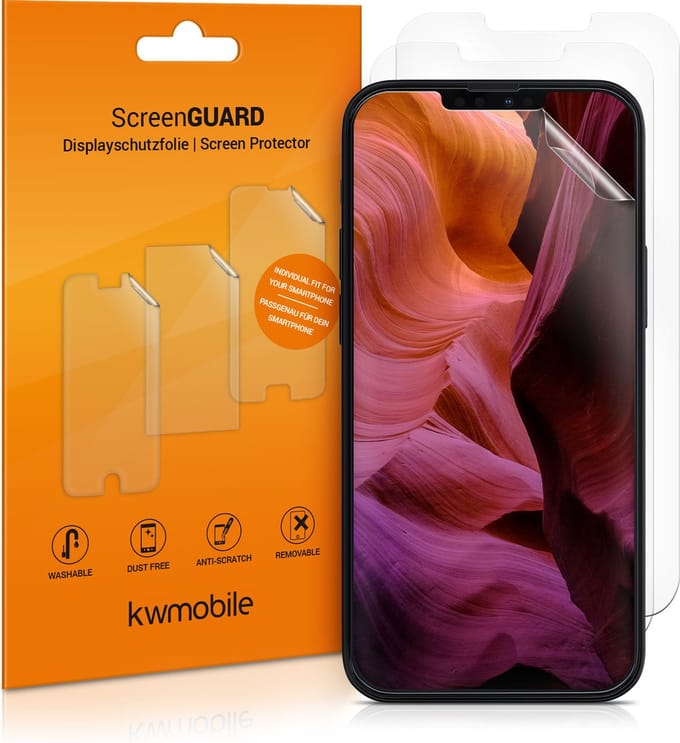 kwmobile 3x screenprotectors geschikt voor Apple iPhone 17e / iPhone 16e / 14 / 13 - beschermende folie voor smartphone