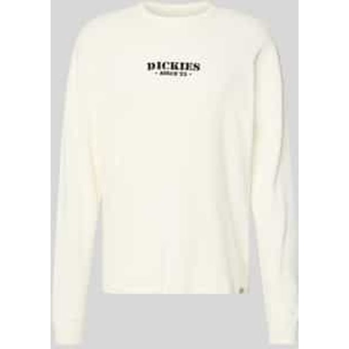 Shirt met lange mouwen, labelstitching en ronde hals