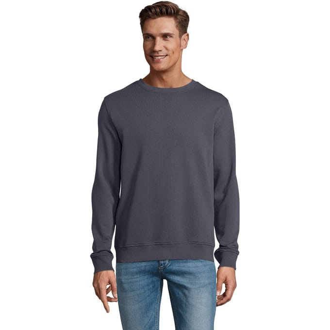SOLS Uniseks Comet Sweatshirt voor volwassenen (Diep Houtskool Grijs)