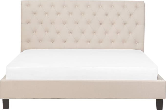 REIMS - Tweepersoonsbed - Beige - 180 x 200 cm - Polyester
