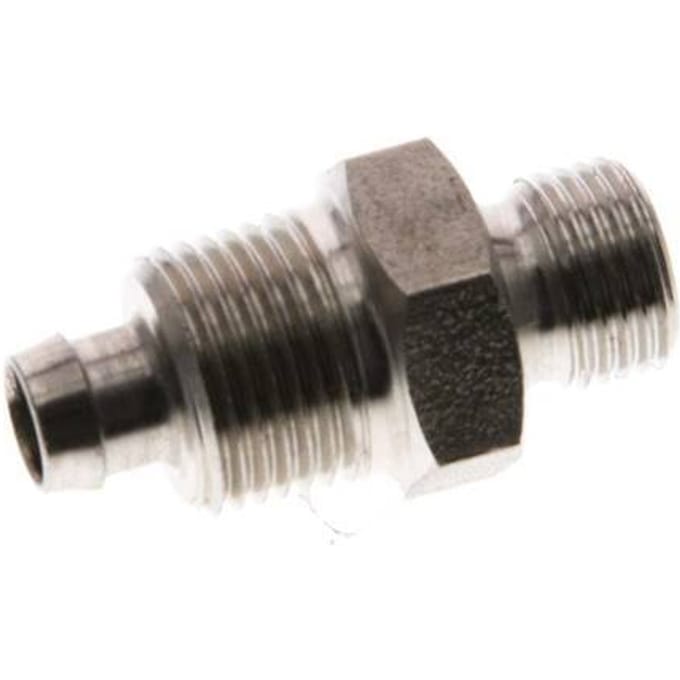 8x6 & G1/8'' RVS 1.4571 Rechte Opsteekkoppeling Buitendraad