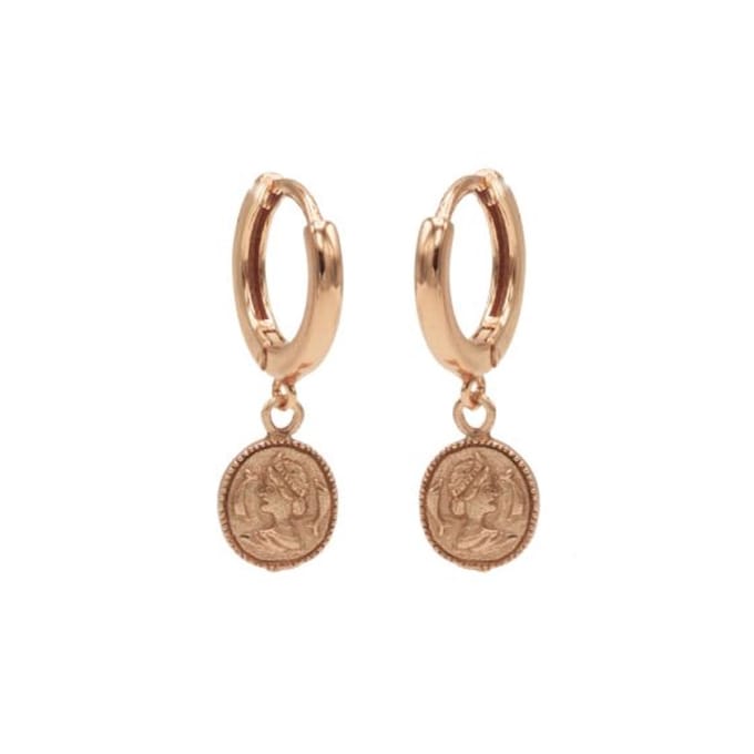 Karma hinged hoops symbool coin rosé gold M1968HIN