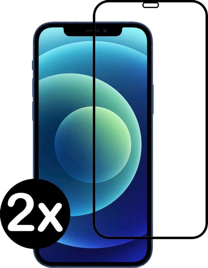 Screenprotector - 2 Stuks - Geschikt voor Apple iPhone 12 Pro Max - Full Cover - Beschermglas - Gehard Glas - Tempered Glass - Screen Protector