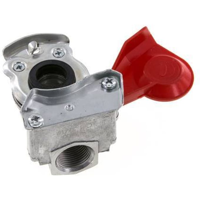 Aluminium Gladhand Koppeling M22x1.5 Binnendraad Toevoer (rood) DIN 74342