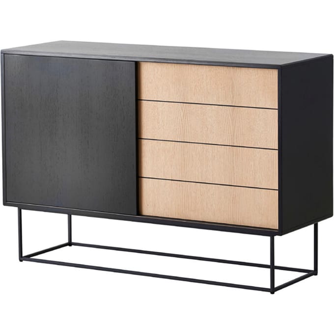 Woud - Virka Dressoir - zwart - hoog