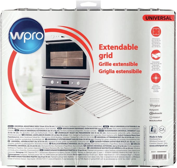 WPRO Verstelb.ovenrooster Rvs