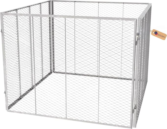 Compostbak Vierkant Metaal 100x100x80 cm - Verzinkte Roosterbak voor Tuinafval