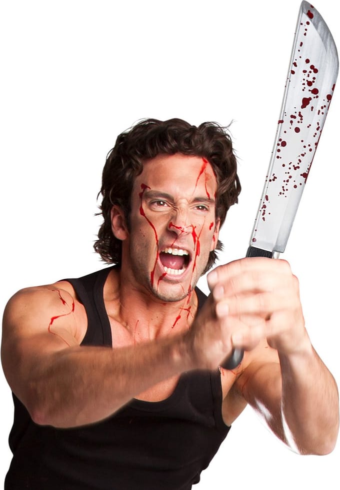 Boland - Machete Horror - Wapen - Halloween accessoire - Decoratie - Horror - Carnaval - Themafeest