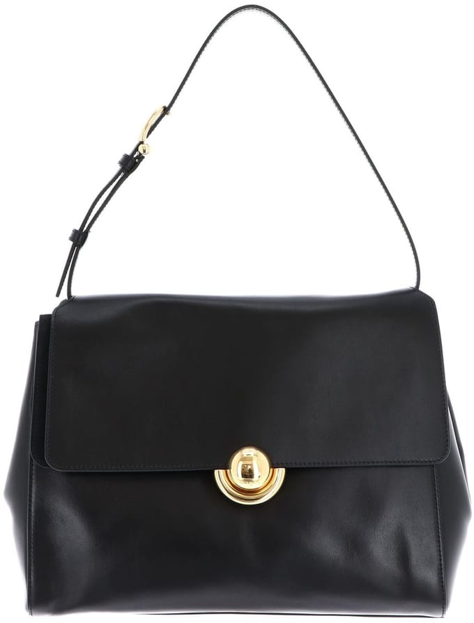 FURLA Leren schoudertas Domus Shoulder Bag 32 Nero zwart