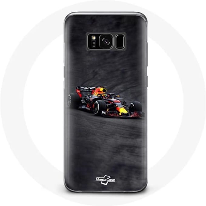 Hoesje voor Samsung Galaxy S8 plus Formule 1 Max Verstappen F1 zwart rood en geel