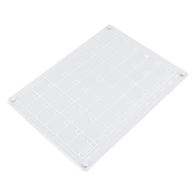 Magnetische Memokalender Herbruikbare Uitwisbare Dagplanner Acryl Magnetische Kalender voor Koelkast white