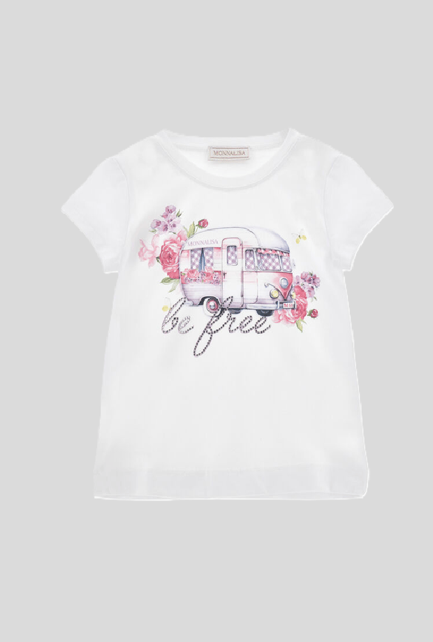 T-shirt camper meisje wit