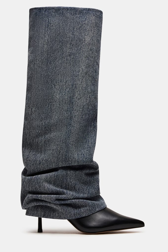 Steve Madden Marengo Boots Denim Fabric Größe: 39 | Stiefel Outlet | Damen | Blau