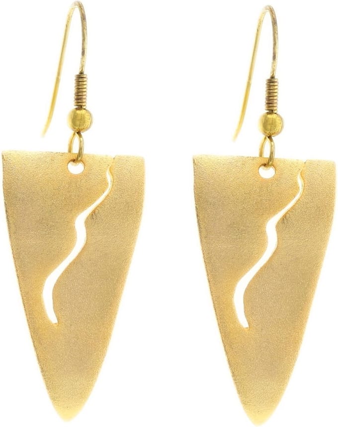 Behave - Oorbellen driehoek goudkleur - minimalistisch elegant design