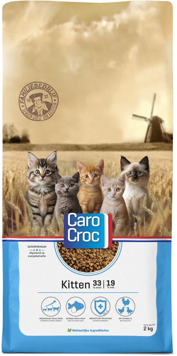 Carocroc Kitten - Kip - Kattenvoer - 2 kg