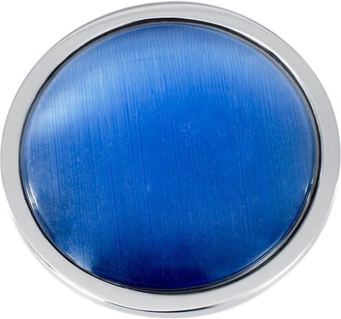 Quiges - Munthouder Munt 33mm RVS Cat's Eye Blauw - EPR117
