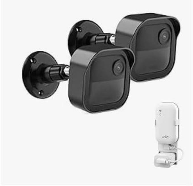 Houders voor Sync Module - Oplader Beugel - Beveiligingscamera Installatie - Korte Kabel Ontwerp - 3 stuks - Wit
