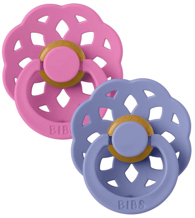 BiBs Boheme Fopspeen - Rond - 2 Stuks - 6-18 Mnd - Bubblegum / Peri