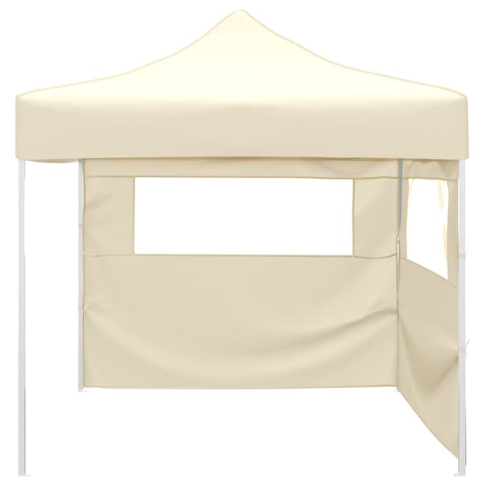 vidaXL - Vouwtent - met - 2 - wanden - 291x291x315 - cm - crème