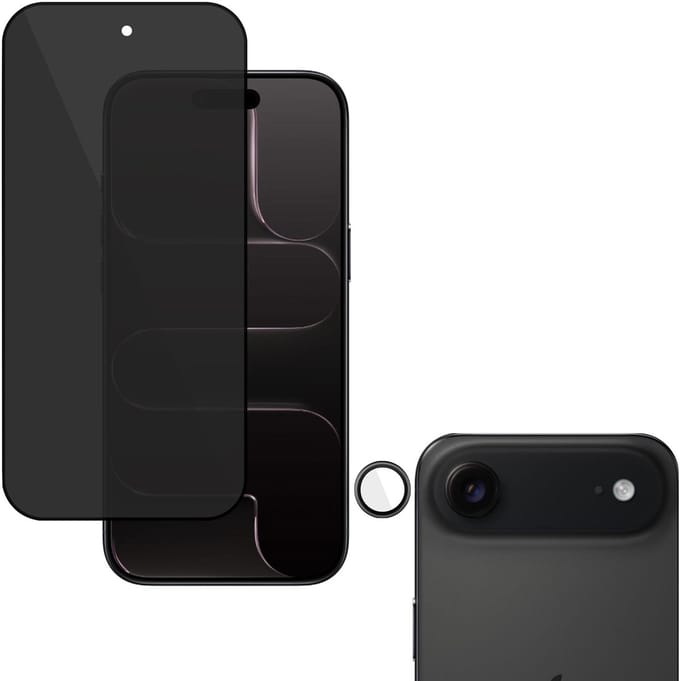 TechNow Privé Screenprotector + Camera Screen geschikt voor iPhone 17 Air Screenprotector - Privacy Beschermglas - Rounded - Privacy Proteqt+