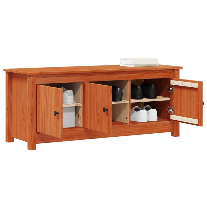 vidaXL - Schoenenkast - Waskleur - Bruin - 110 - x - 38 - x - 45,5 - cm