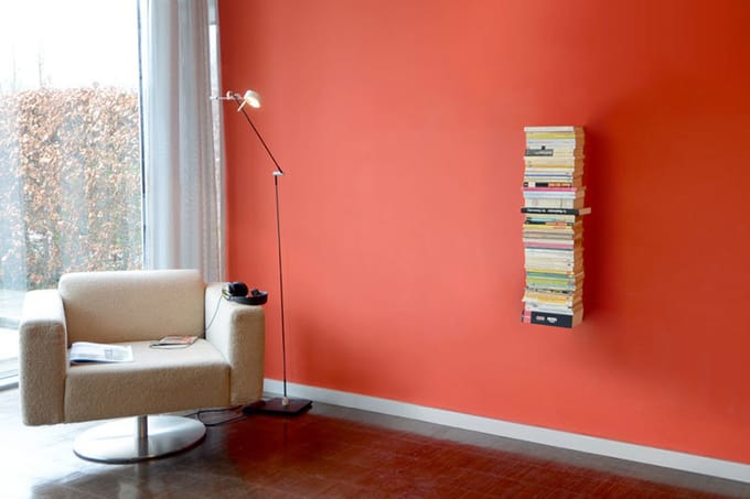 Radius - Booksbaum enkel boekenwandrek - Hoogte 90 cm - wit