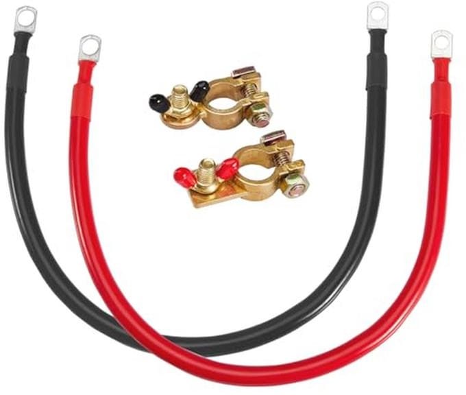 Batterijkabel 25 mm² 3 AWG 50cm voor auto, vrachtwagen en motorfiets