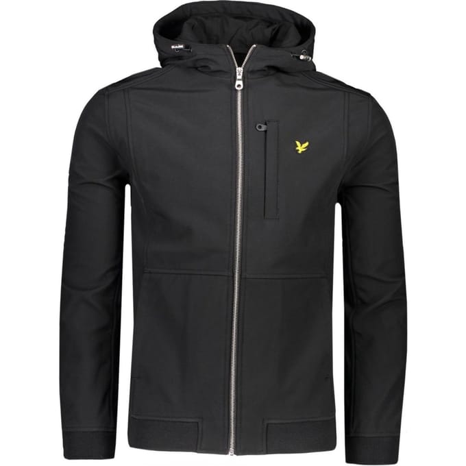 Lyle & Scott softshelljack in zwart