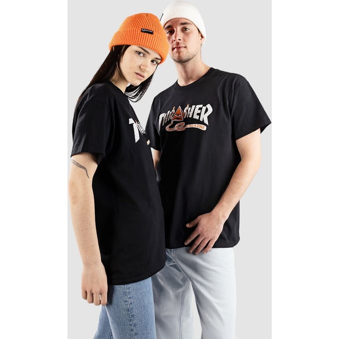 Thrasher X Toy Machine Pyramid T-Shirt zwart