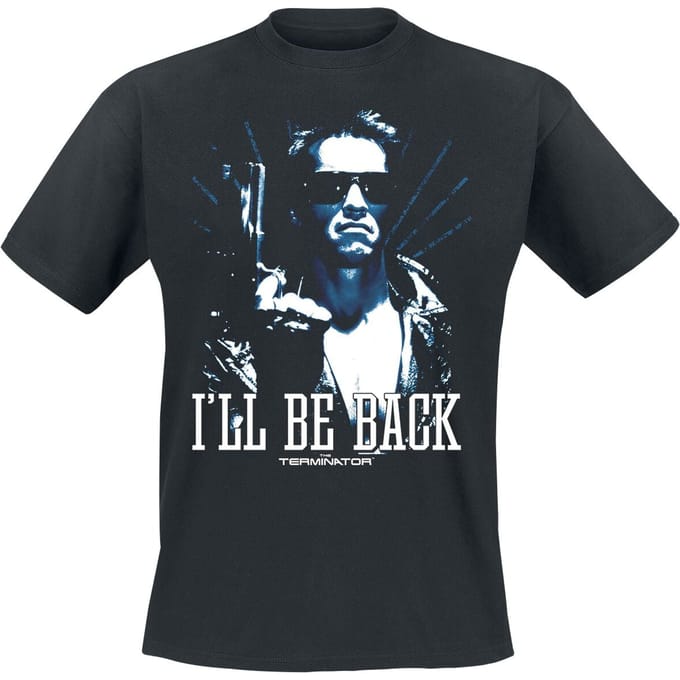 Terminator T-shirt - I'll Be Back - S tot XXL - voor Mannen - zwart