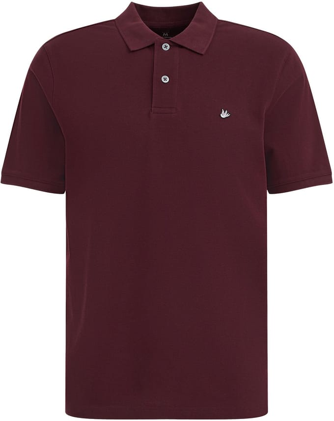 WE Fashion Heren regular fit polo met structuur
