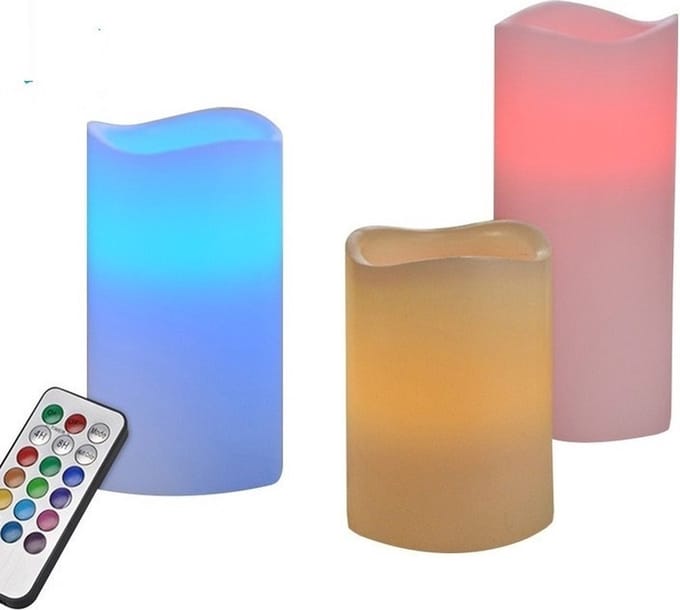 Haushalt 55038 - Kaarsen- vlamloos - LED - set van 3