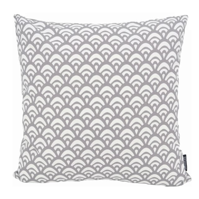 Waves Grey Kussenhoes | Katoen/Polyester | 45 x 45 cm | Grijs