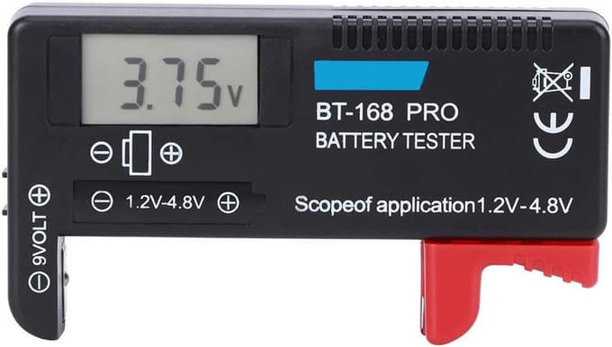 Dailygoody - Digitale Batterij Tester - Knoopcel Batterij Checker - Compact en Lichtgewicht - Batterij Capaciteit Testen - Geschikt voor Kleine Batter