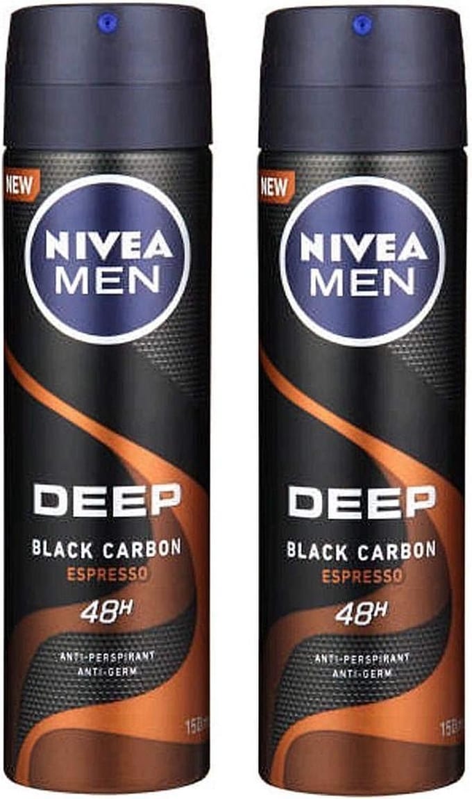 NIVEA MEN Deep Espresso Deodorant Spray  - DUOPAK - 2 x 150 ml