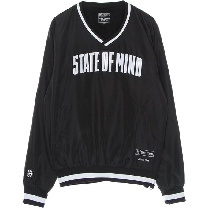 Felt College Man Campus Fleece Crewneck zwart