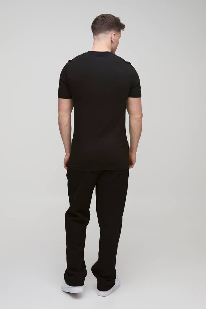 Tall Essential Muscle Fit T-Shirt | Black | Size Small