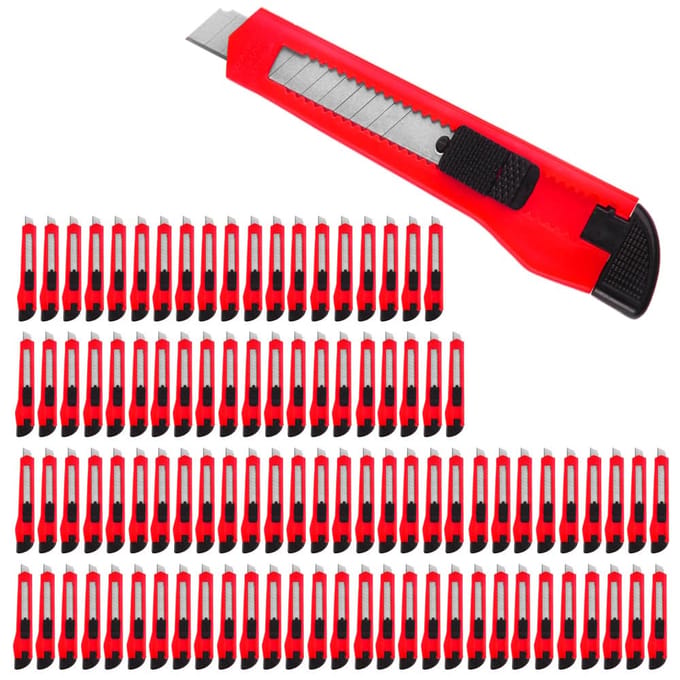 Breekmes - 9mm Afbreekmessen Vergrendeling – 50 Stuks