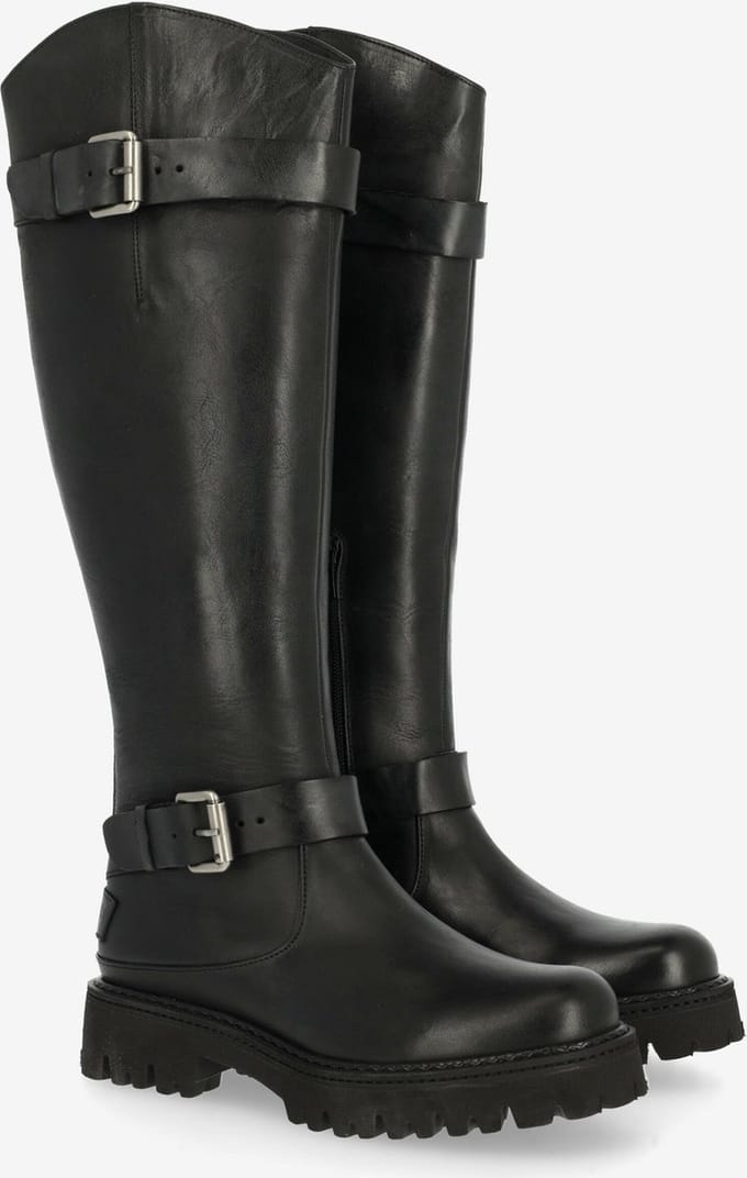 Shabbies Amsterdam - Marjorie Baker Boot Leer Zwart - Maat 37