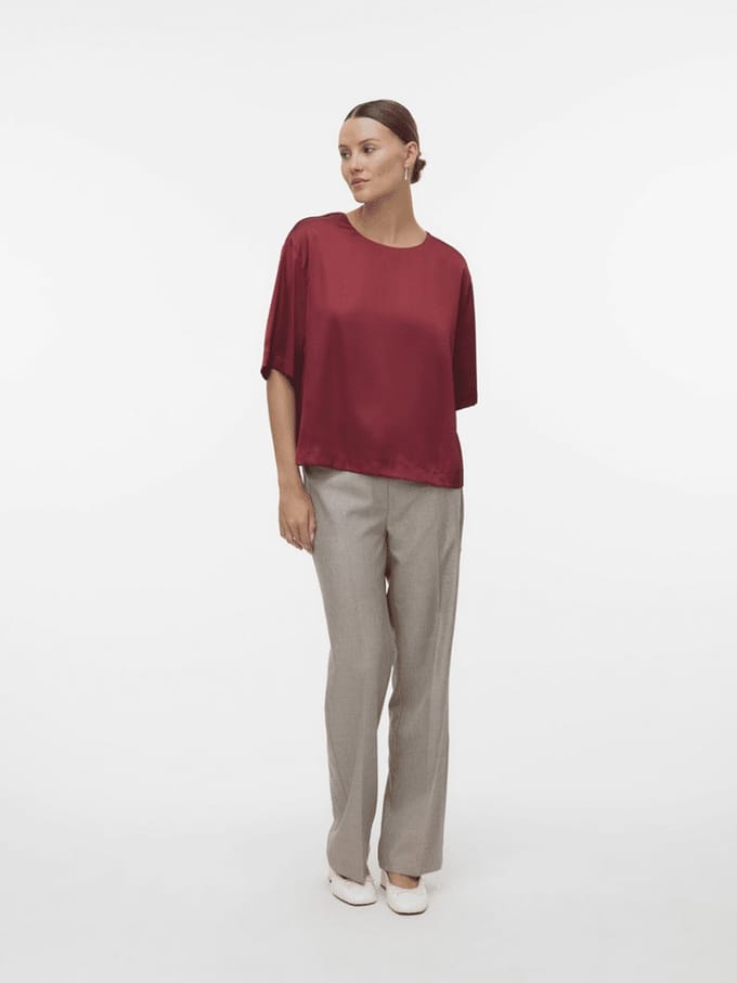 VERO MODA - VMGODDESS 2/4 TOP WVN EXP BTQ GA - Dames - Blouses