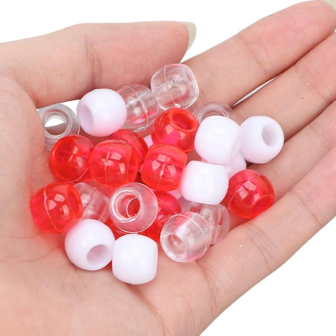 100pcs Perles Dreadlocks Cheveux Couleurs Différentes Perles Tressage Cheveux pour Décoration Cheveux Barbe gray