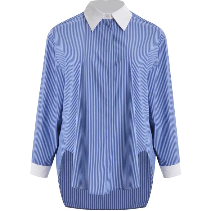 Gestreepte damesblouse met lange mouwen Mat Fashion