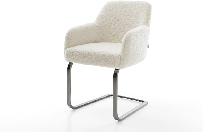 Sledestoel Greg-Flex sledemodel vlak grafiet teddy beige pocketveer kern