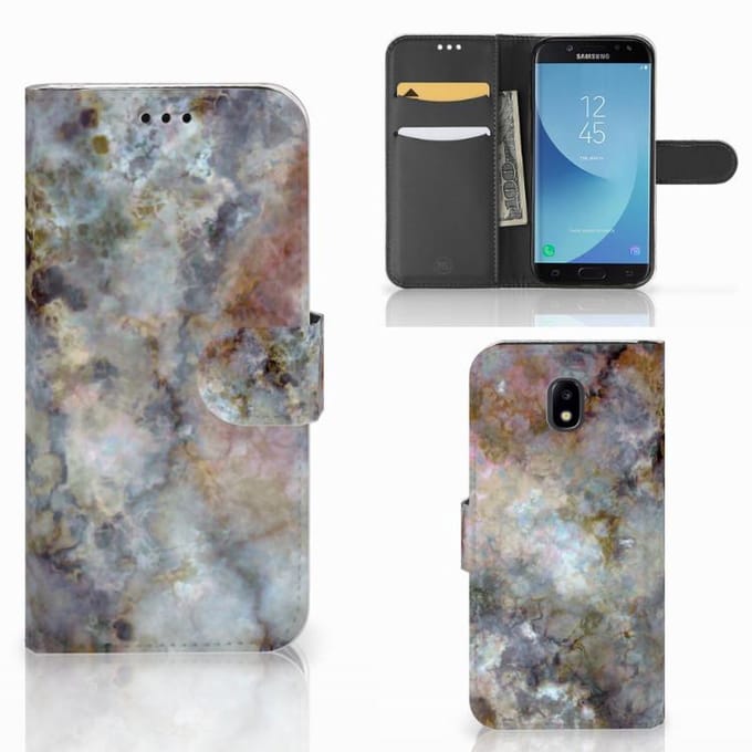 Samsung Galaxy A30 Bookcase Marmer Grijs