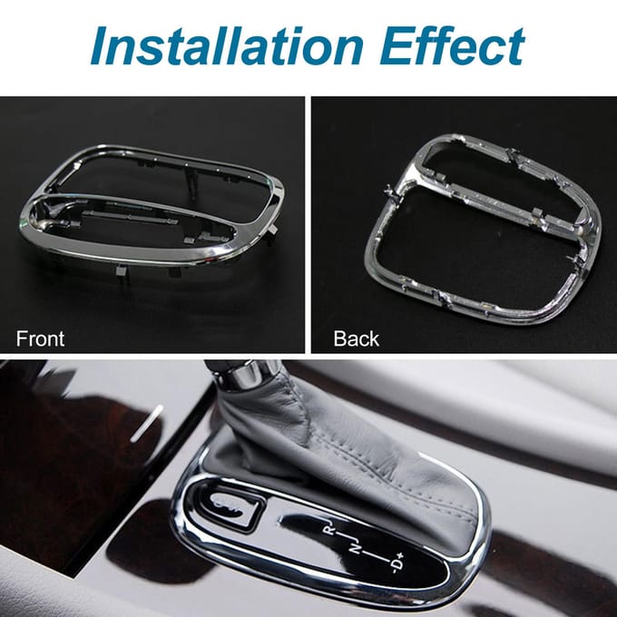 Midden Auto Trans Pookknop Trim Indicator Afdekking Console Versnelling Frame Vervanging voor Mercedes-Benz zilver
