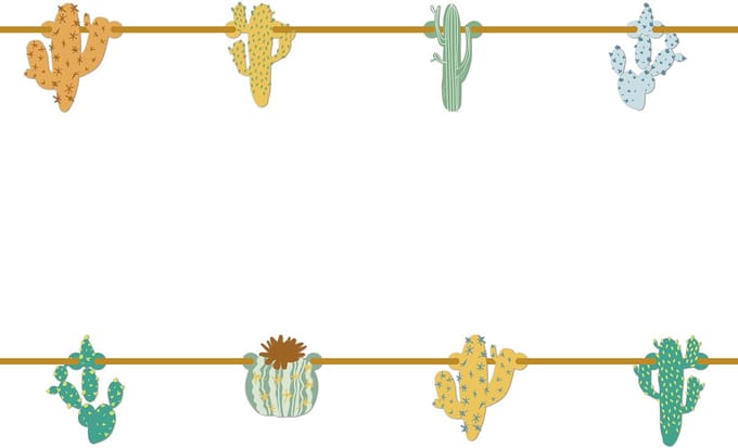 Vegaoo - Kartonnen cactus slinger 2 m Mexicaanse decoratie