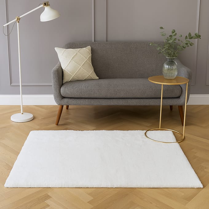 Milton & Oldbrook Fluffy Vloerkleed 120 x 170 cm Pavia Wit